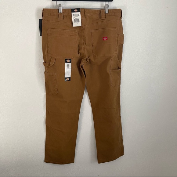 Dickies women’s carpenter pants relaxed fit NWT brown rinsed duck color size 14 - Picture 5 of 16